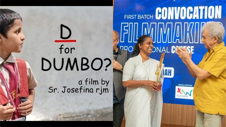 Sestra Josefina převzala cenu z rukou Naseeruddina Shaha, známého bollywoodského herce