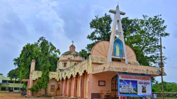 The old Church of St. Michael's in Pedavadlapudi, Guntur, India