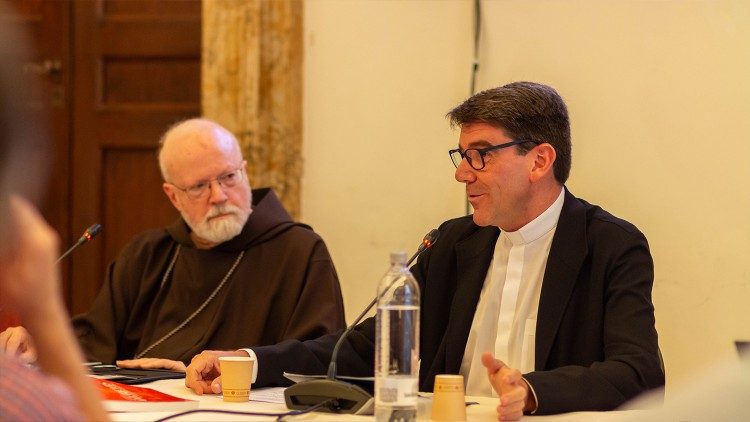 Pujol and Cardinal Sean O'Malley, president of the Commission for the Protection of Minors, at the book presentation