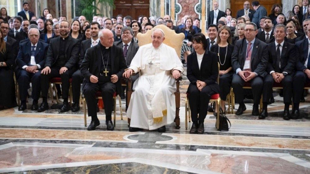 Papež František při setkání s rektory latinskoamerických univerzit