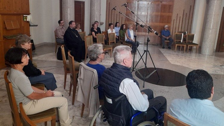 Bei der Messe für Pater Bernd in der Radio-Kapelle