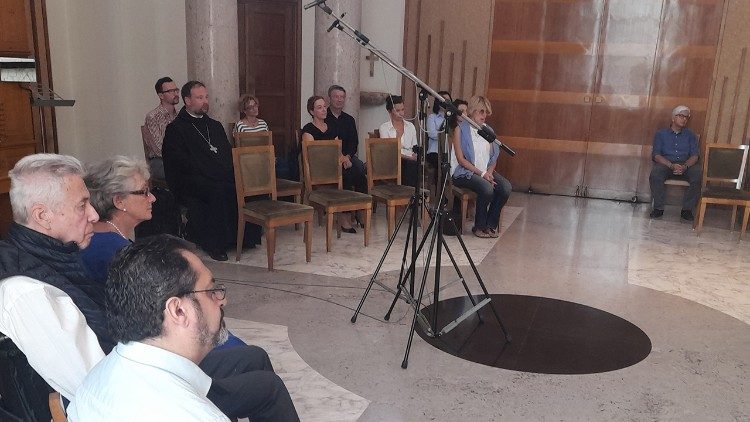 Bei der Messe für Pater Bernd in der Radio-Kapelle