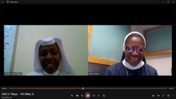 Sr. Mary Jane Aririguzo, IHM and Sr. Titilayo Aduloju, SSMA during a zoom interview