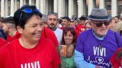 Chiara Amirante, fundadora de Nuovi Orizzonti e padre Renato Chiera, fundador da Casa do Menor