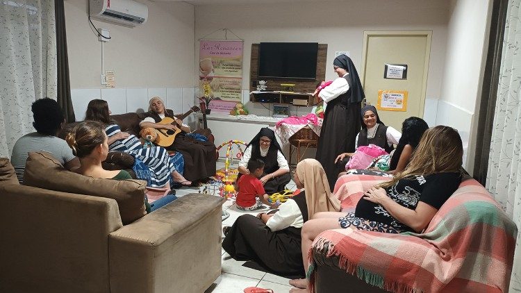 Sisters spend time with the women