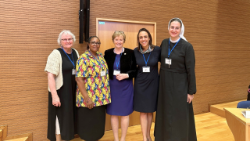 Participants in the UISG Advocacy Forum with Ambassador Porro (second from right)