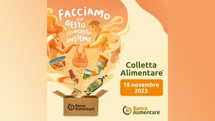 La locandina della Colletta Alimentare 2023 promossa dalla Fondazione Banco Alimentare 