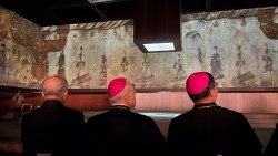 Arcebispo Peña Parra, na inauguração da Exposição do Museu no Santuário dos Mártires de Seosomun (foto de arquivo)