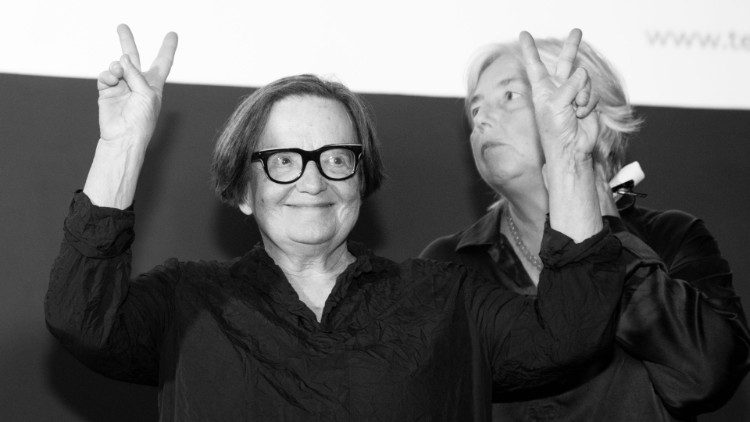 Agnieszka Holland riceve il Premio Fuoricampo al Tertio Millennio Film Fest. Foto Karen di Paola