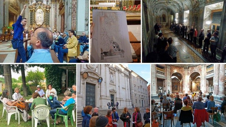 Un collage di appuntamenti degli itinerari ignaziani