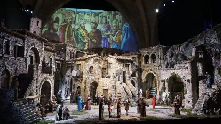 Eine heutige Krippe im Rieti-Tal in der Nähe von Greccio