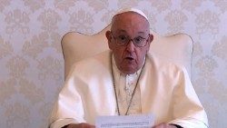 Le Pape François lors d'un précédent vidéo-message. 