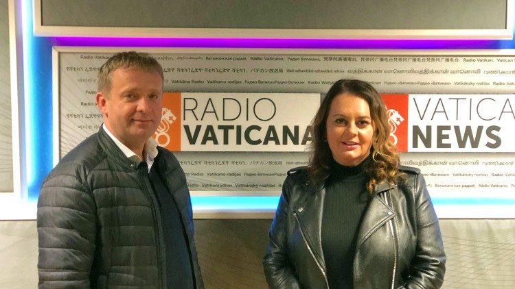 Отець Дам’ян Габорій та пані Ліліана Грекса