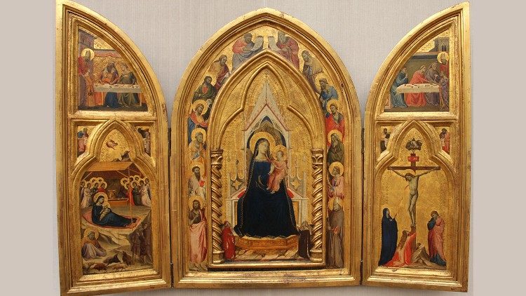 Taddeo Gaddi, Tríptico, têmpera sobre madeira, 1330-34, Staatliche Museen, Berlim