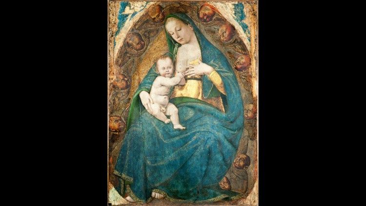 Luca Signorelli, Madonna del latte, têmpera sobre madeira, cerca de 1482 - 1485, Pinacoteca di Brera, Milão