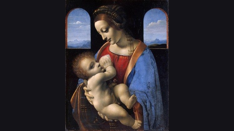 Leonardo da Vinci, Giovanni Antonio Boltraffio, Madonna Litta, têmpera sobre madeira, 1490, Museu Hermitage, São Petersburgo