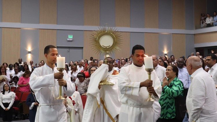 Congreso Eucarístico Nacional en Santo Domingo, República Dominicana, 7 de abril de 2024. 