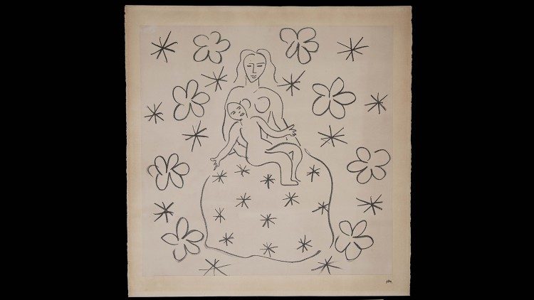 Henri Matisse Virgin and Child against background of flowers and stars (Vierge et Enfant sur fond de fleurs et d’étoiles), 1950-1951 Vatican Museums, Collection of Modern and Contemporary Art