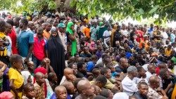 Sfollati in un campo di Cabo Delgado