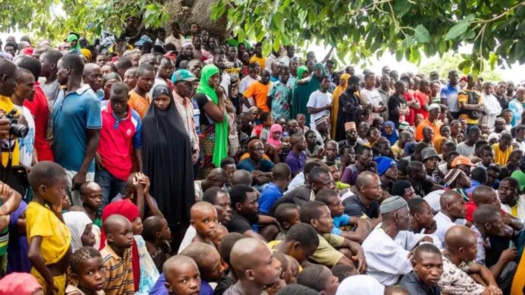 Sfollati in un campo di Cabo Delgado