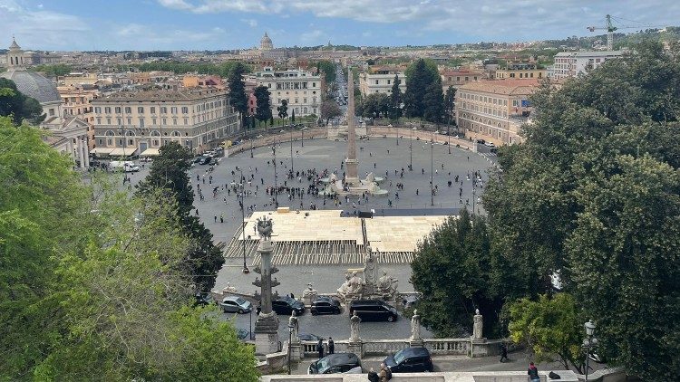 Obelisk in Piazza del Popolo in Rome