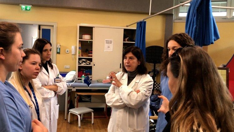 Les médecins ukrainiens en formation au Bambino Gesù.