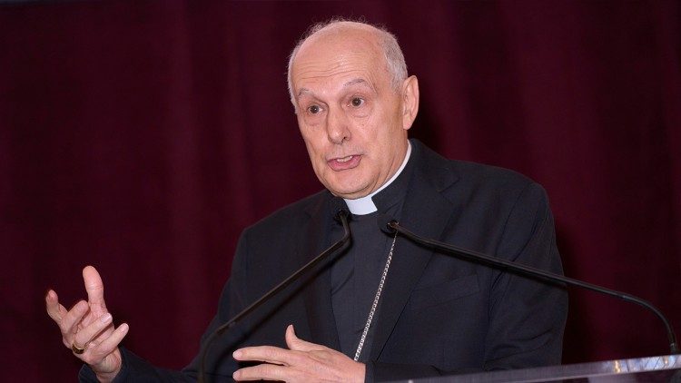 Archbishop Gabriele G. Caccia speaks at CNEWA’s third Healing & Hope Gala, where he was recognized as its guest of honor. Photo by Michael Scott/CNEWA