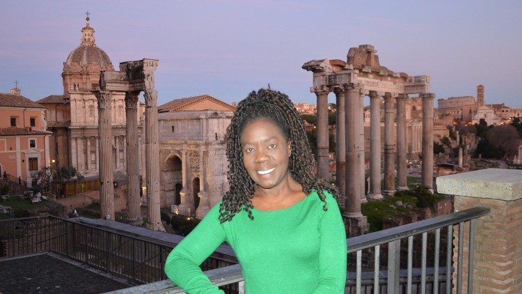 Irmã Rosa Martins, visitando a Roma cristã