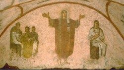 "Affresco della Velata” proveniente dalle catacombe di Priscilla