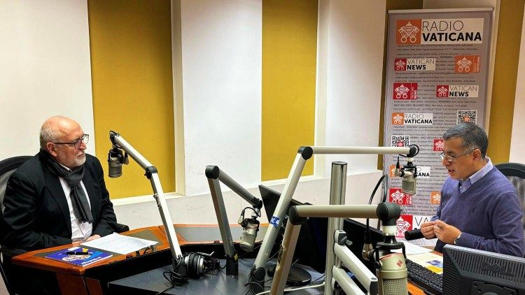 Jesús Morán, Copresidente del Movimiento de los Focolares, en la sede de Vatican News