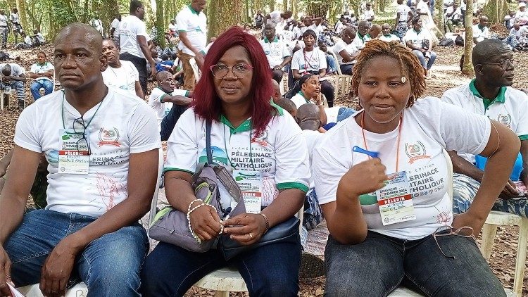 Participants au 18e pèlerinage militaire de l'archidiocèse d'Abidjan