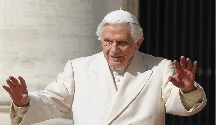 Pope Benedict XVI at a General Audience in 2012