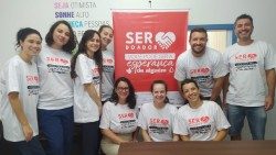 Grupo "Ser Doador" durante mobilização para cadastrar novos doadores de medula óssea
