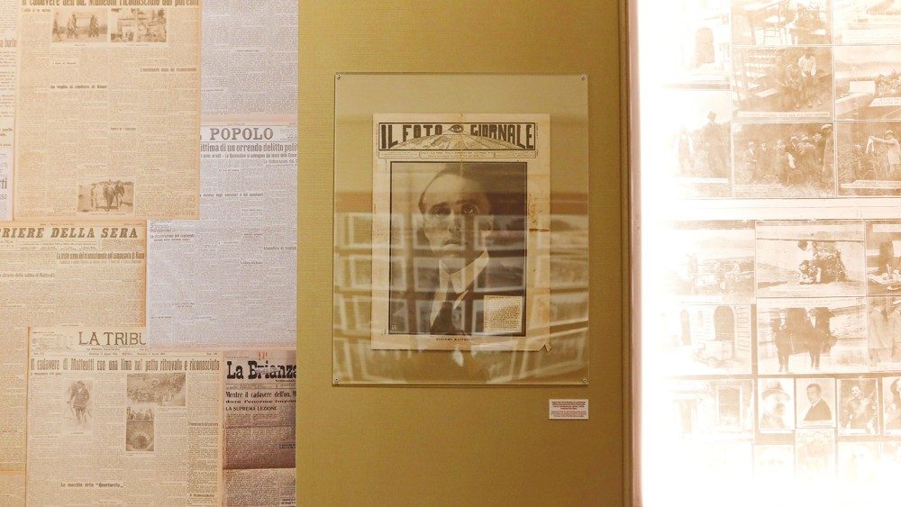 Allestimento della mostra "Giacomo Matteotti. Vita e morte di un padre della democrazia”