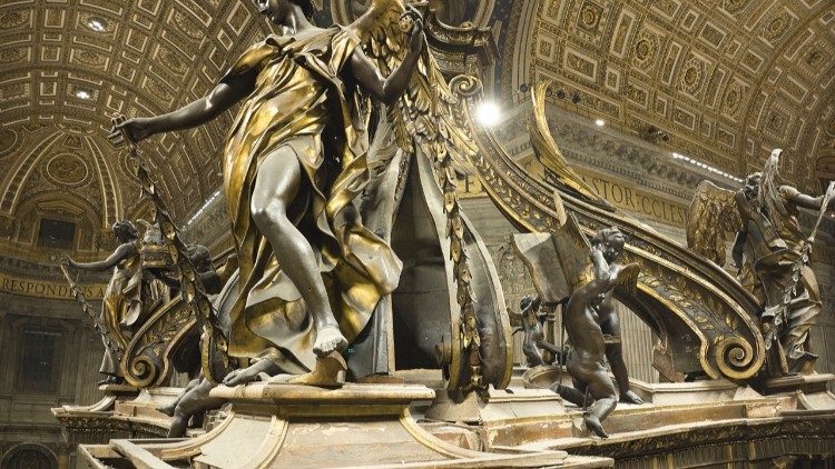 Un dettaglio del Baldacchino di San Pietro