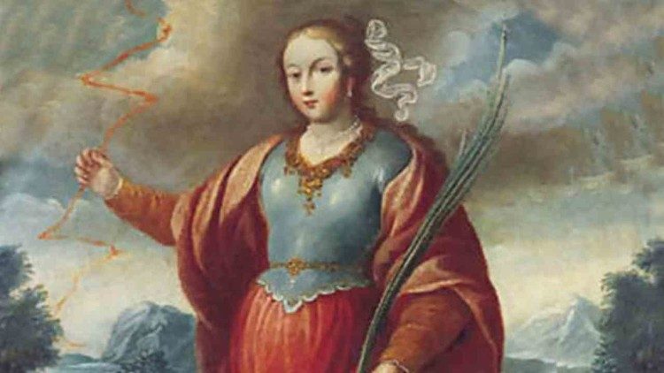 Sainte Prisque est généralement représentée avec une palme, signe du martyre qu'elle a subi. 