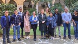 Quelques étudiants de l'Institut Bossey lors de leur visite d'études à Rome. 