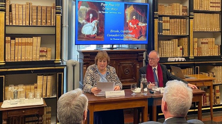 A panel of speakers at the Venerable English College