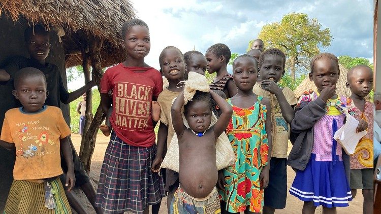 Kinder im Flüchtlingslager in Palabek