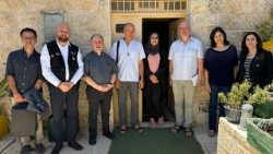 Alguns membros da delegação italiana na Terra Santa