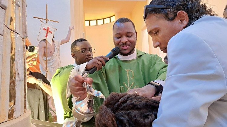 O momento dos batismos