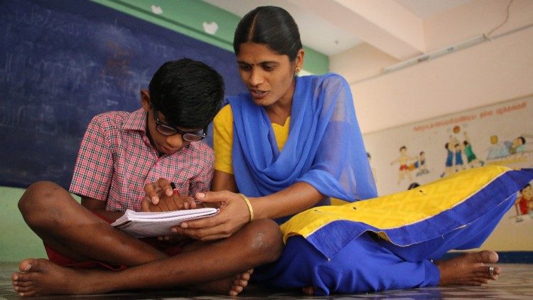 Julian Santo z mamą