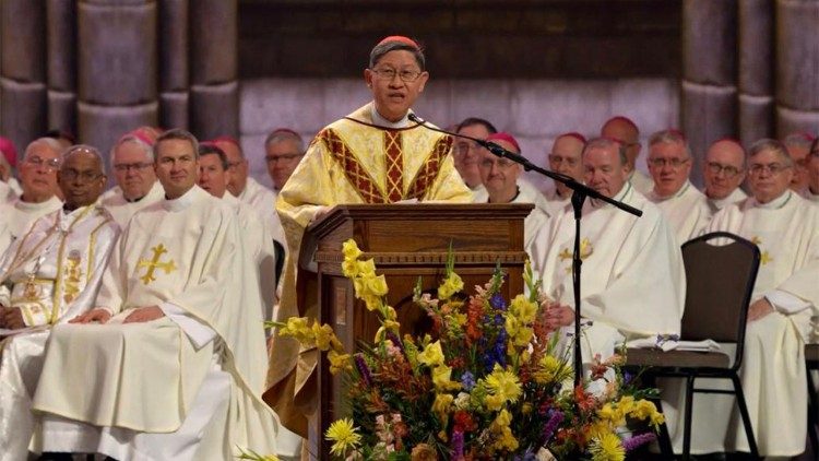 Cardinal Luis Antonio Tagle celebrates Holy Mass at the National Eucharistic Congress in Indianapolis