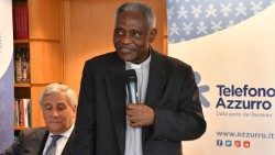 Le cardinal Peter Turkson durant la remise du prix. 