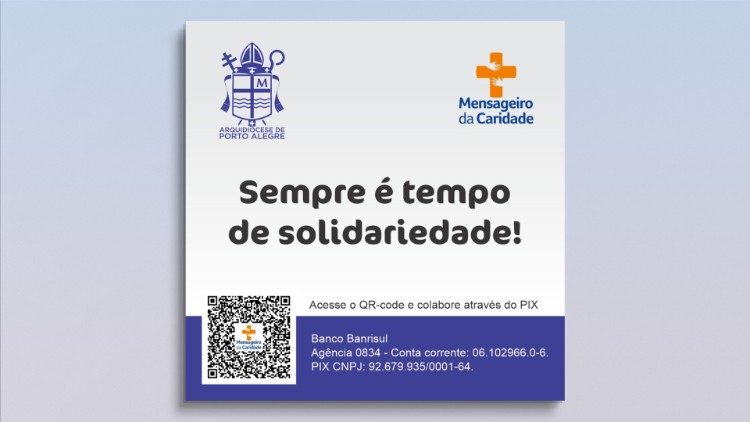 A campanha de doação que parte da Igreja em Porto Alegre