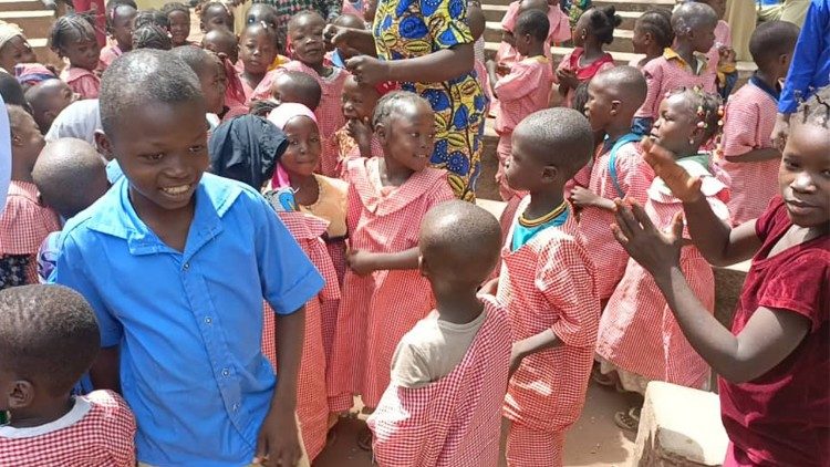 Des élèves de l'écoles catholique de Koumra.