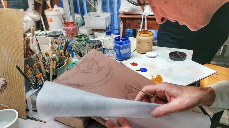  La scuola di affresco per gli stagisti dei Musei Vaticani