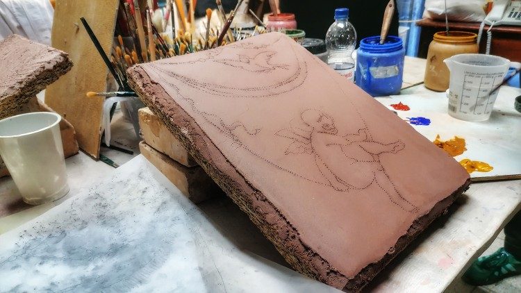  La scuola di affresco per gli stagisti dei Musei Vaticani