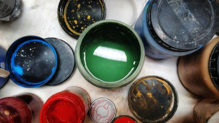  La scuola di affresco per gli stagisti dei Musei Vaticani