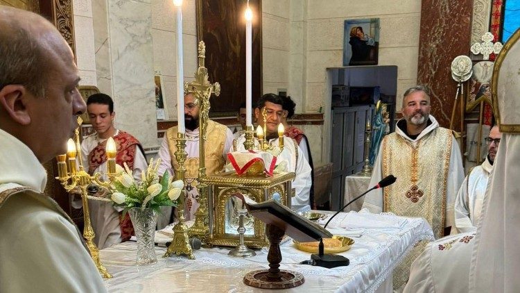 A Coptic Catholic liturgy held in celebration of the arrival of the relic